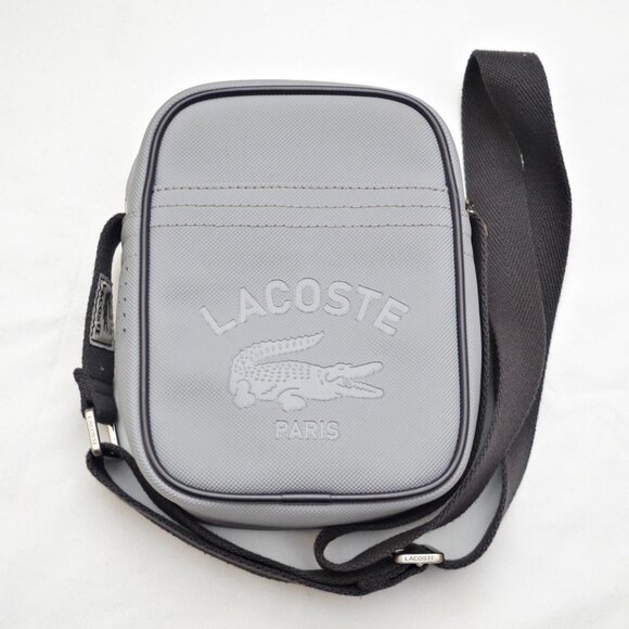 Lacoste Unisex Club 1930 Petit Piqué Effect Vertical Crossbody Bag - Picture 2 of 6
